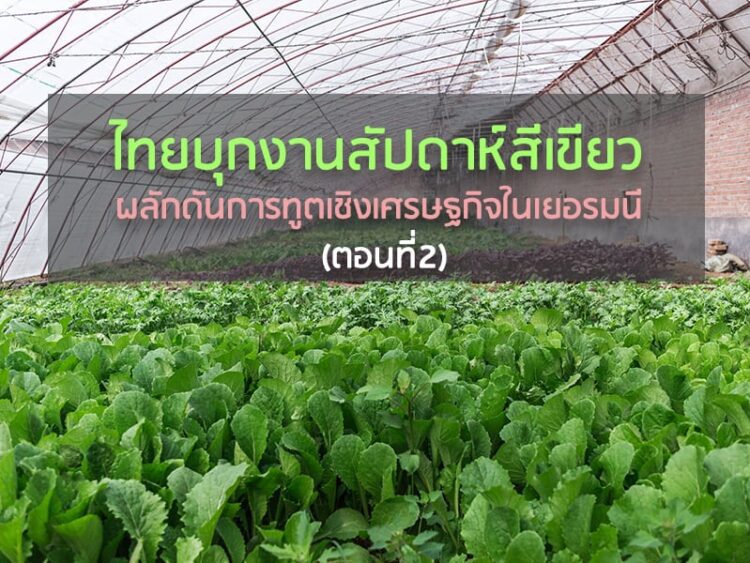 ไทยบุกงานสัปดาห์สีเขียว ผลักดันการทูตเชิงเศรษฐกิจในเยอรมนี (ตอนที่ 2)