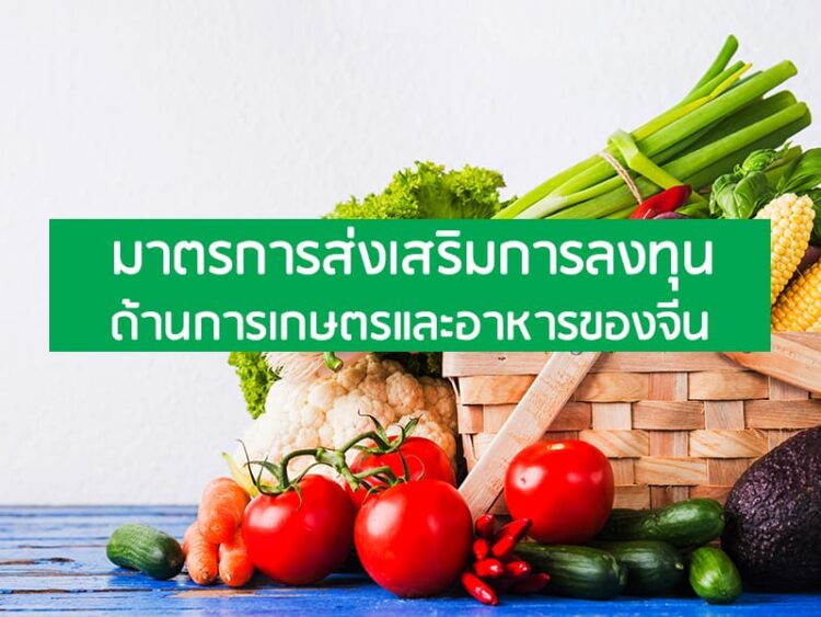 มาตรการส่งเสริมการลงทุนด้านการเกษตรและอาหารของจีน