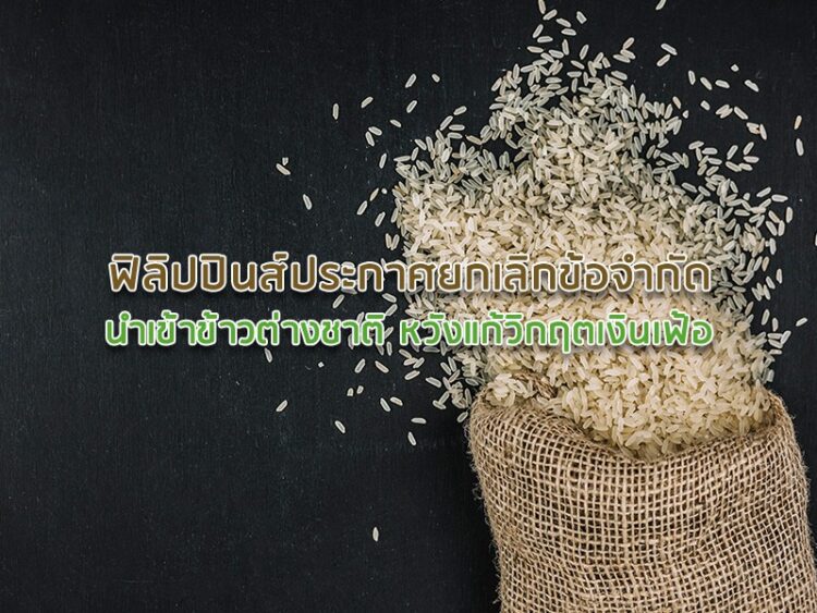 ฟิลิปปินส์ประกาศยกเลิกข้อจำกัดนำเข้าข้าวต่างชาติ หวังแก้วิกฤตเงินเฟ้อ