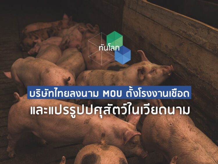 บริษัทไทยลงนาม MOU ตั้งโรงงานเชือดและแปรรูปปศุสัตว์ในเวียดนาม