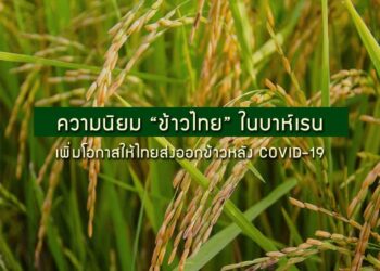 ความนิยม “ข้าวไทย” ในบาห์เรน เพิ่มโอกาสให้ไทยส่งออกข้าวหลัง COVID-19