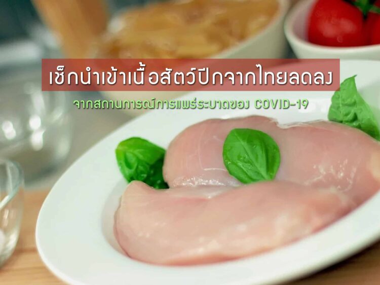 เช็กนําเข้าเนื้อสัตว์ปีกจากไทยลดลง เป็นผลจากสถานการณ์การแพร่ระบาดของ COVID-19