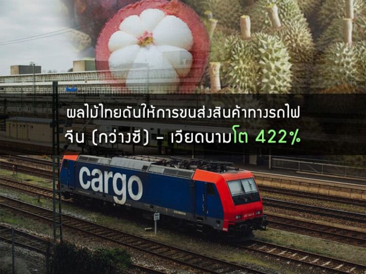 ผลไม้ไทยดันให้การขนส่งสินค้าทางรถไฟจีน (กว่างซี) – เวียดนามโต 422%