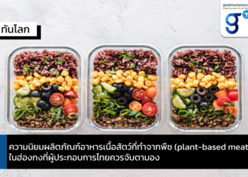 ความนิยมผลิตภัณฑ์อาหารเนื้อสัตว์ที่ทำจากพืช (plant-based meat) ในฮ่องกงที่ผู้ประกอบการไทยควรจับตามอง