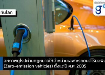 สหภาพยุโรปผ่านกฎหมายให้จำหน่ายเฉพาะรถยนต์ไร้มลพิษ (Zero-emission vehicles) ตั้งแต่ปี ค.ศ. 2035