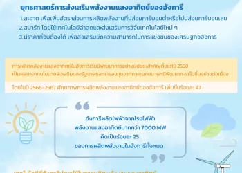 Info : พัฒนาการด้านพลังงานแสงอาทิตย์ของฮังการี 