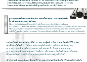 Info : อุตสาหกรรมเหล็กของอินเดีย 