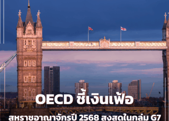 OECD ชี้เงินเฟ้อสหราชอาณาจักรปี 2568 สูงสุดในกลุ่ม G7